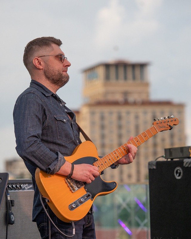 Paul Seedorenko on rooftop stage